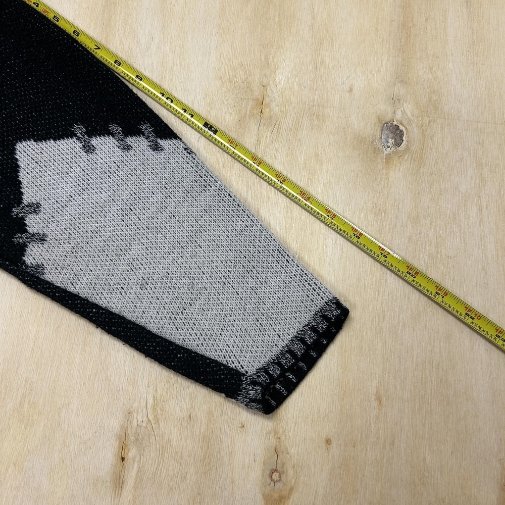 Willow Ridge Sweater Womens Medium Gray Black Geometric Crew Knit Pullover - Picture 7 of 8
